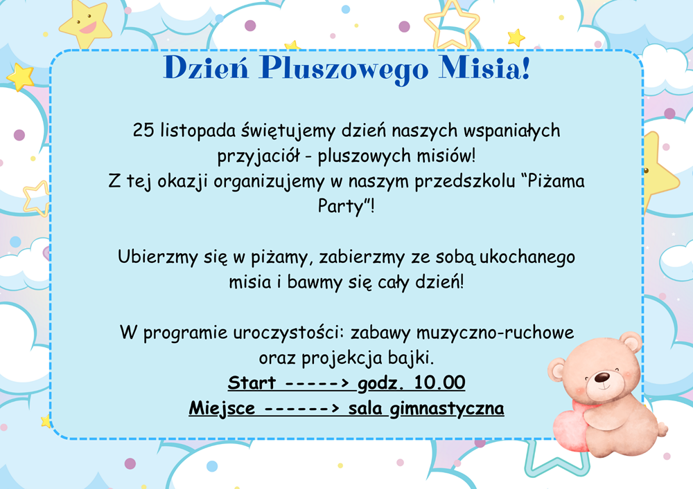 Dzień pluszowego misia ogłpng