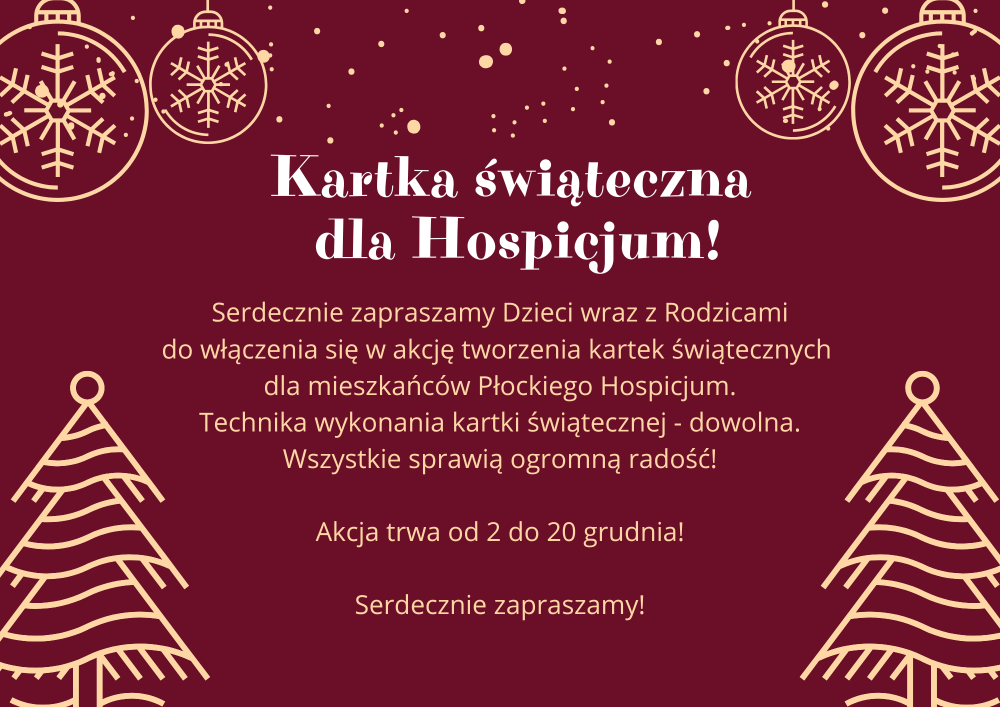 Kartka świąteczna dla Hospicjum